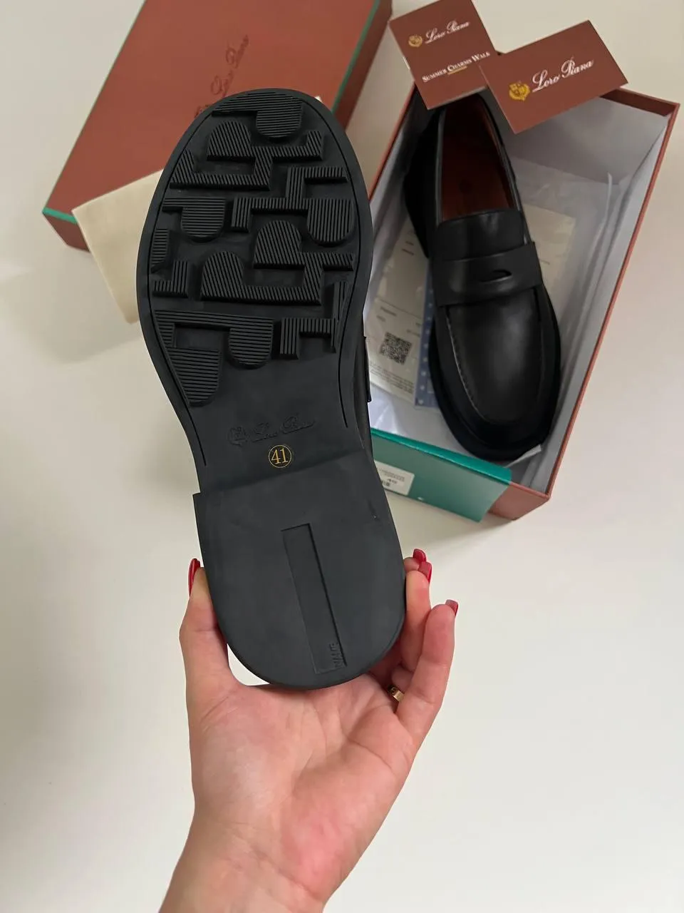 Loro Piana Black Loafers