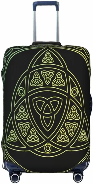 Luggage Cover For Travel Vikings Mystical Infinity Celtic Trinity Knot– Scratch-Resistant Ideal For Travel 20-28 Inch.