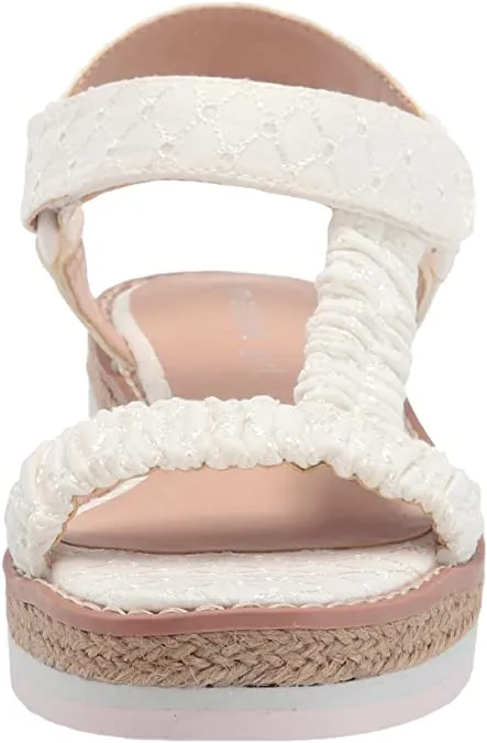 Madden Girl Women's Gigi Flat Sandal, White Eyelet, 8