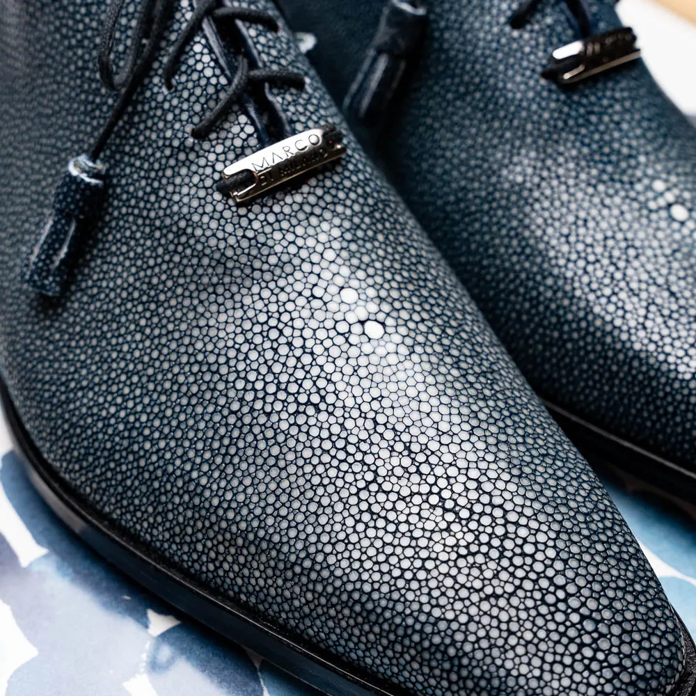 Marco Di Milano Pannuci in Navy Stingray Oxford Dress Shoes