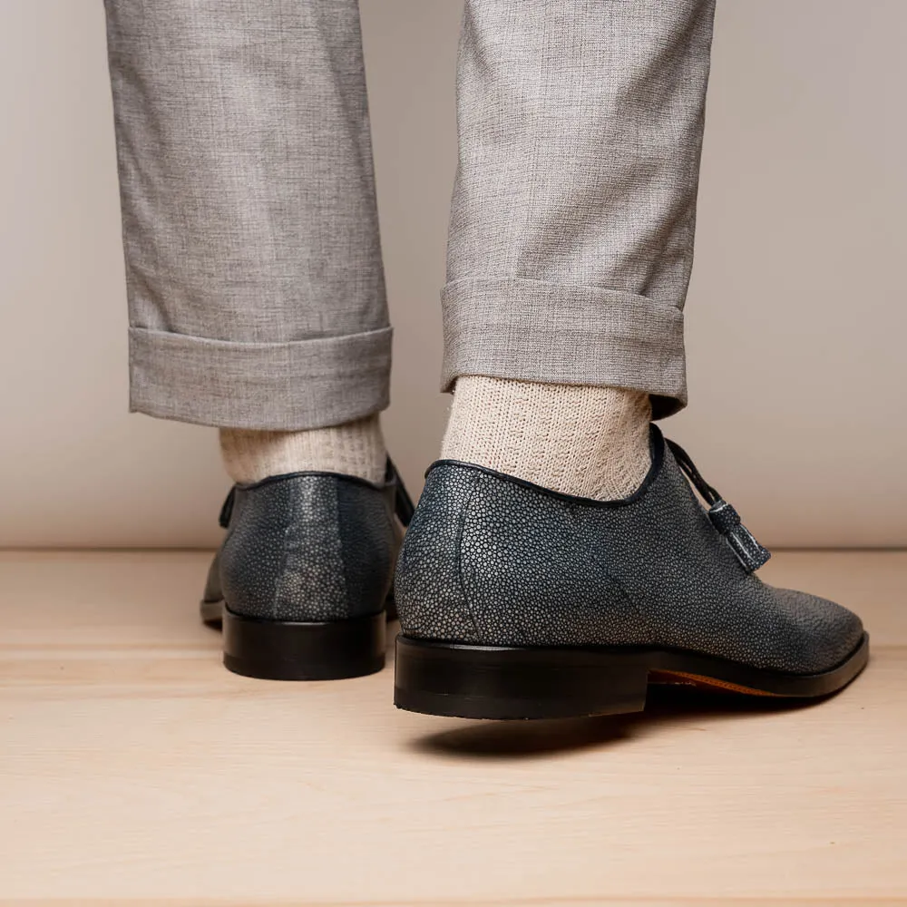 Marco Di Milano Pannuci in Navy Stingray Oxford Dress Shoes