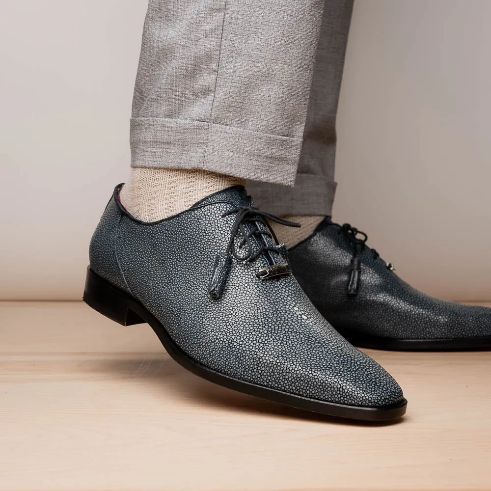 Marco Di Milano Pannuci in Navy Stingray Oxford Dress Shoes