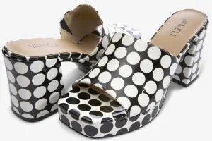 Marmi Shoes Women's  Vaneli Moyra - Black White Dots