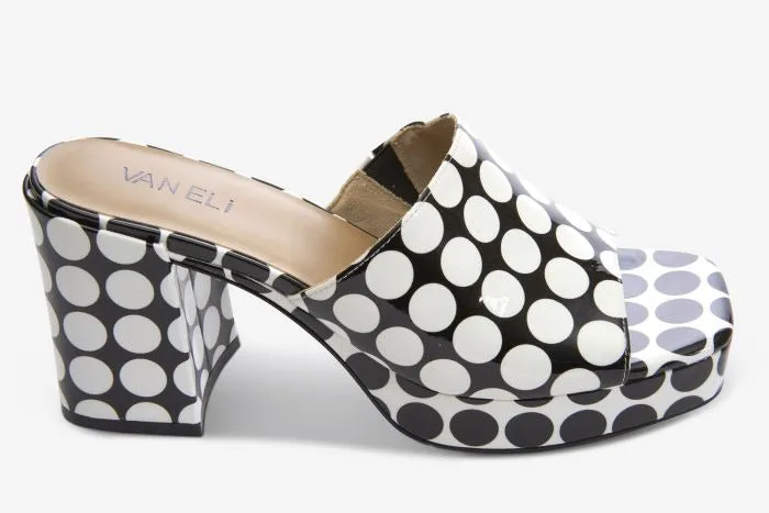 Marmi Shoes Women's  Vaneli Moyra - Black White Dots