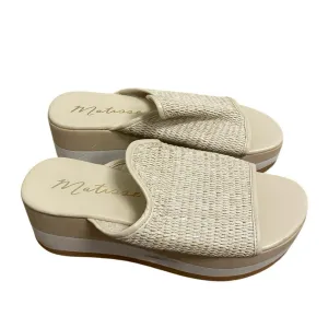 Matisse Tan Rafia Karma Platform Sandal Sz 7