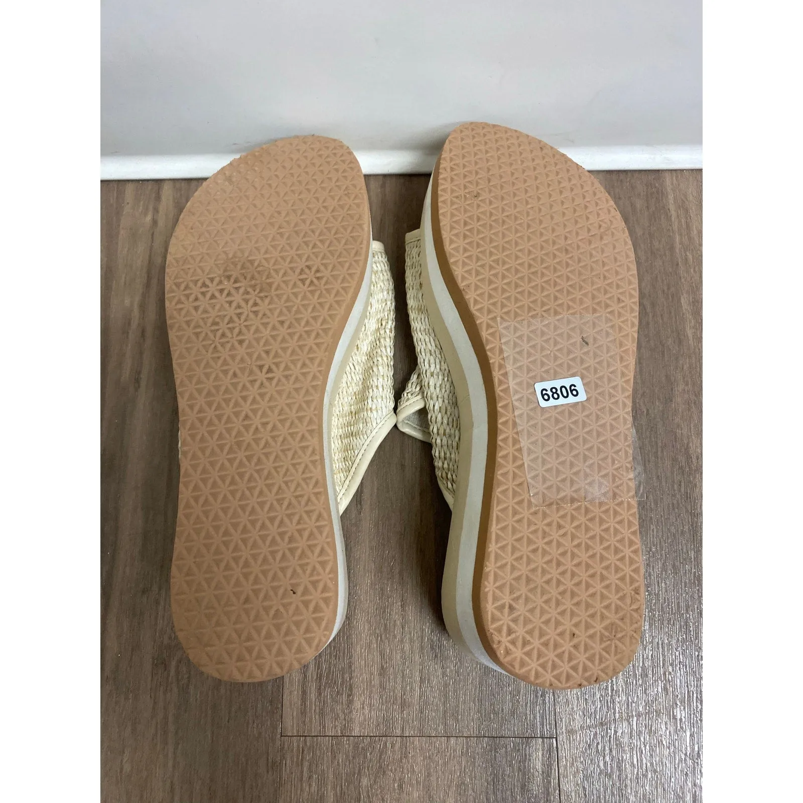 Matisse Tan Rafia Karma Platform Sandal Sz 7