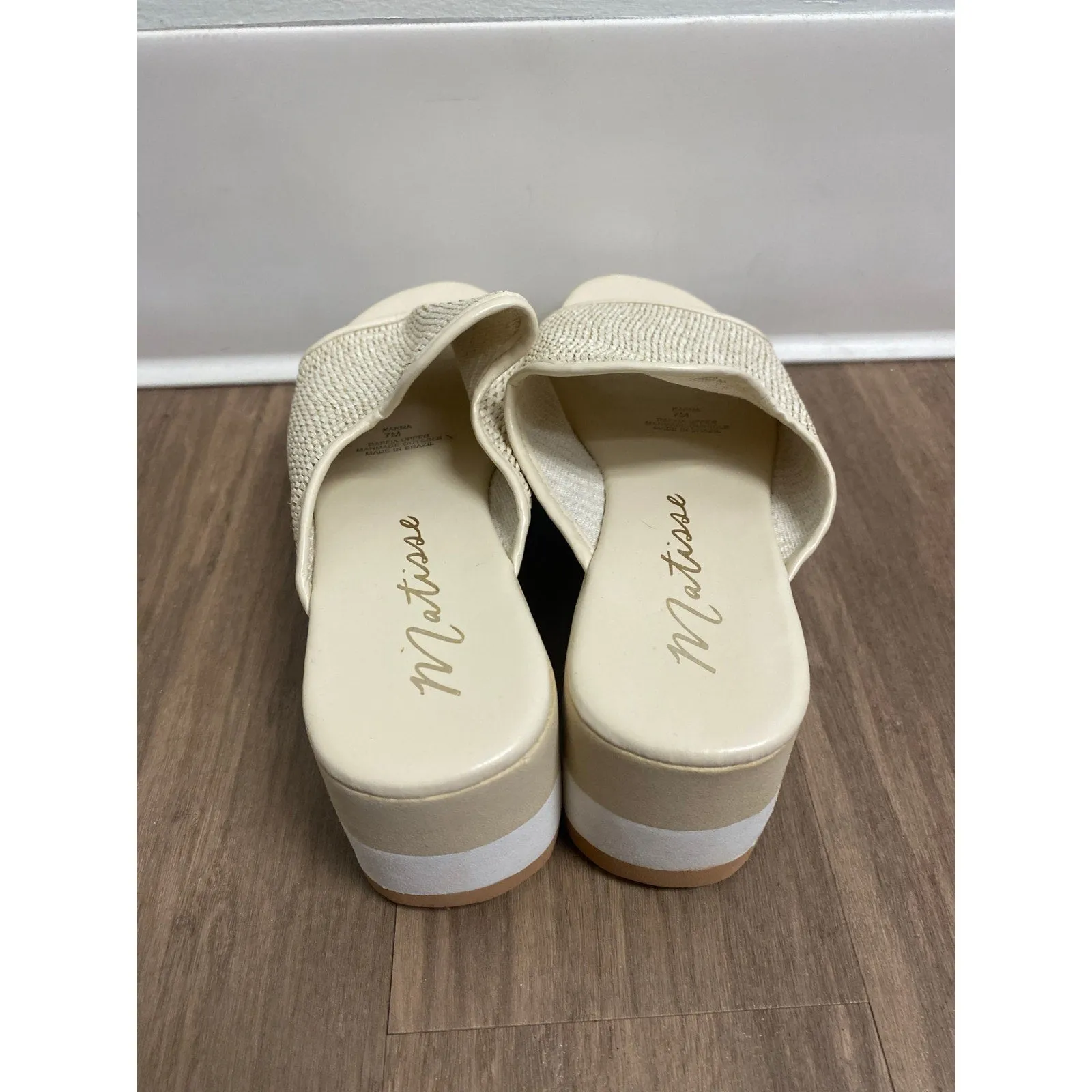 Matisse Tan Rafia Karma Platform Sandal Sz 7
