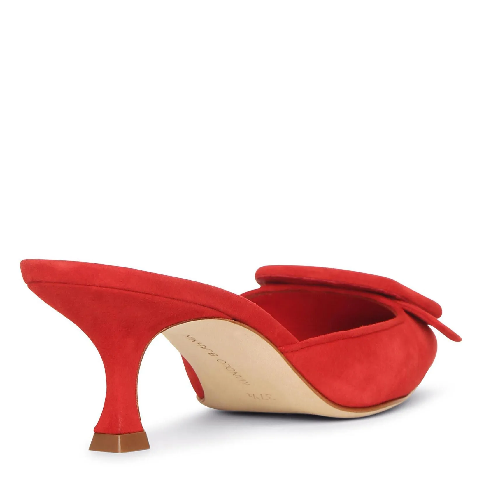 Maysale 50 red suede mule