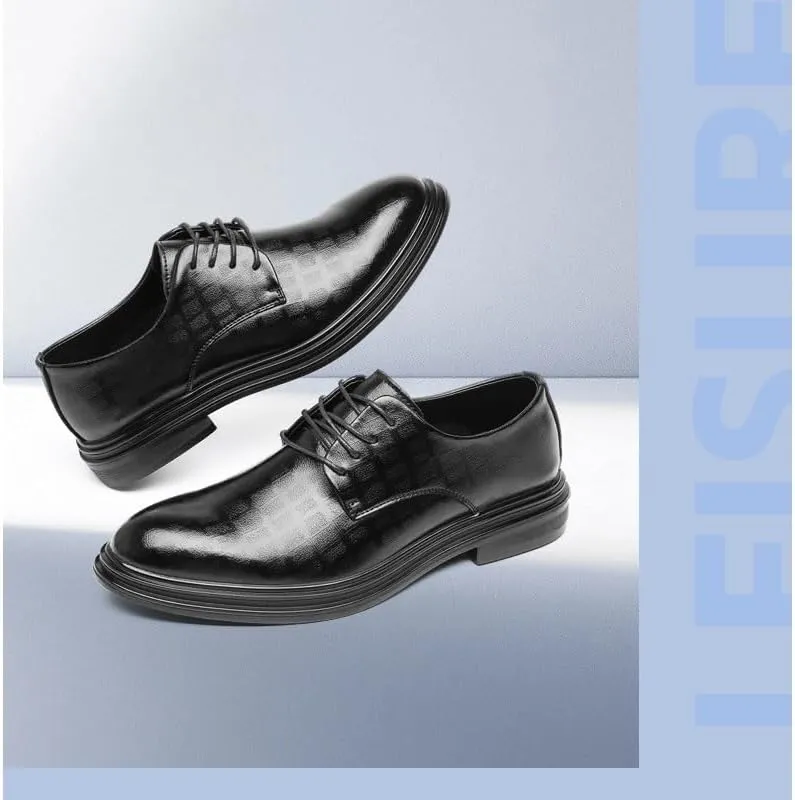 Men Classic Patent Leather Shoes Fashion Breathable Prom Business for Men's Outdoor Activities