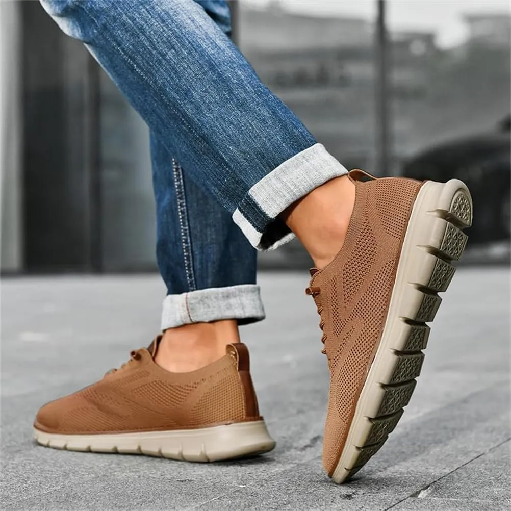 Mens Casual Dress Shoes,Breathable Lightweight Sports Shoes Mesh Shoes,Oxfords Lace Up Business Walking Shoes