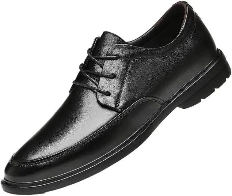 Men's Fashion Oxfords Shoes Hand Stitched Business Formal Derby Shoes Classic Lace Up Low Top Leather Dress Shoes for Men