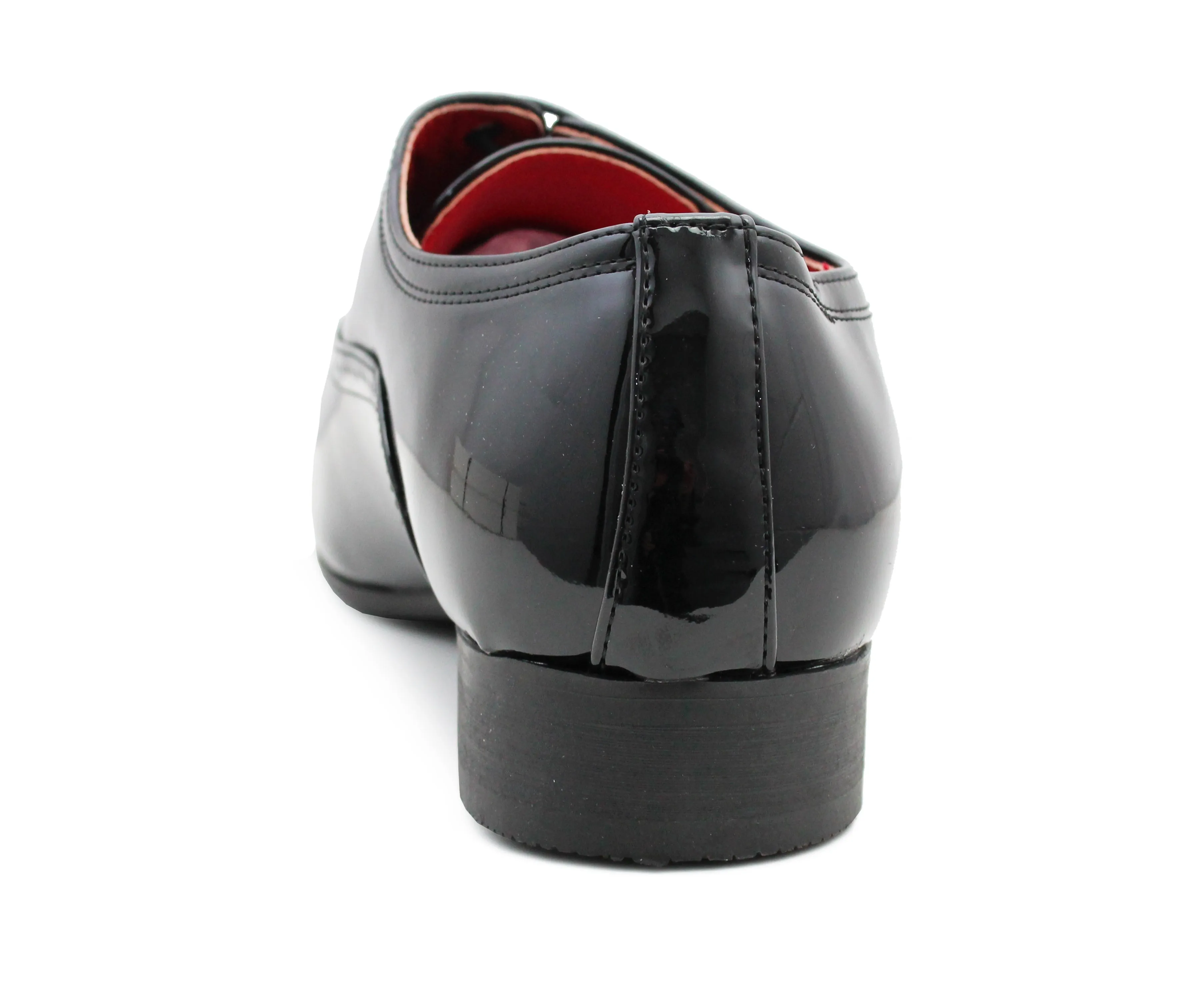 Mens Formal Oxford Shoes Black Patent Lace Up Cap Pointed Toe Shiny Derby Shoe Business Smart Evening Dress Shoes (Copy)