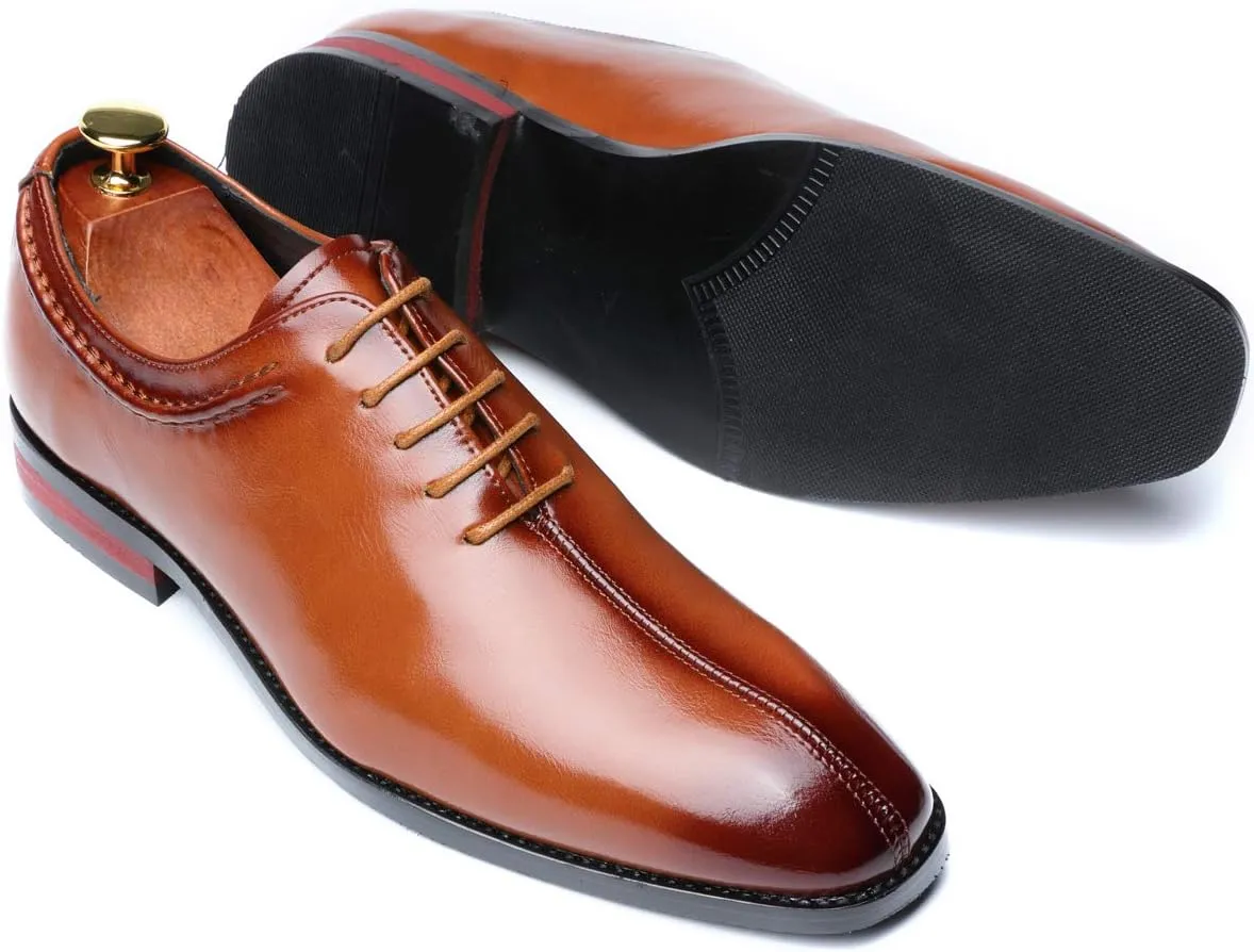 Mens Lace Up Dress Shoes Italy Prince Classic Modern Formal Leather Men Wholecut Oxford Shoes