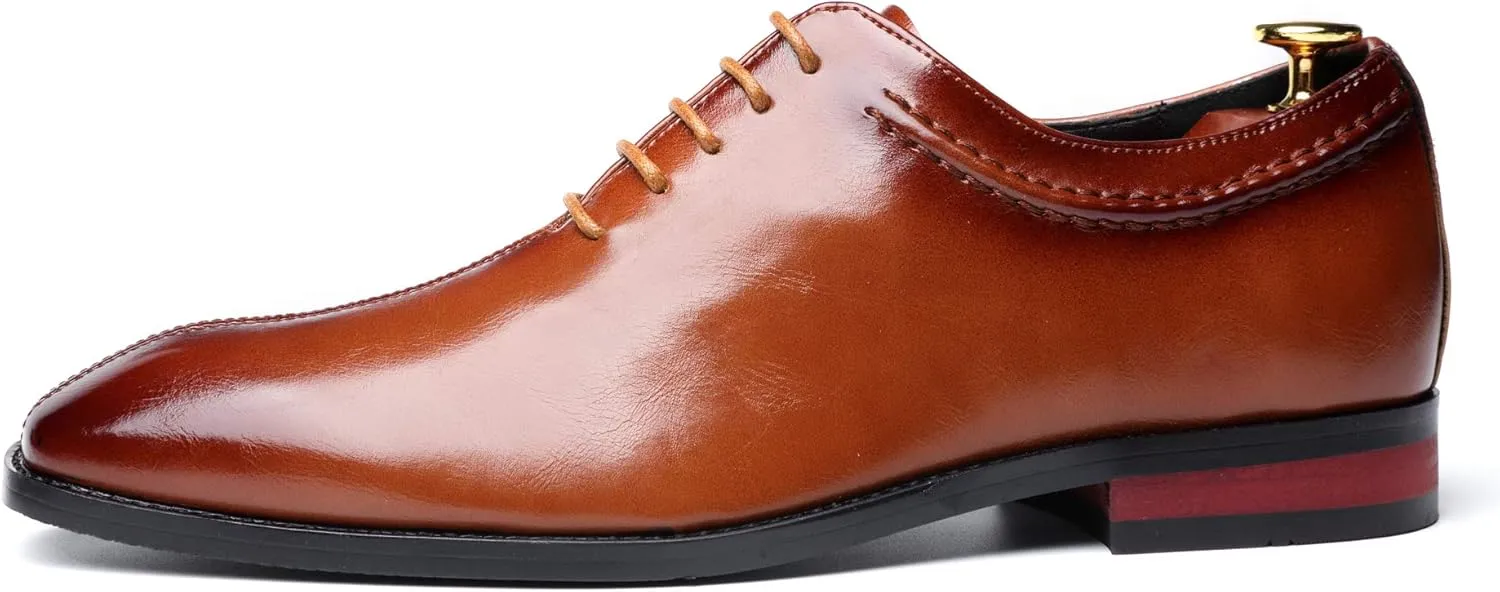 Mens Lace Up Dress Shoes Italy Prince Classic Modern Formal Leather Men Wholecut Oxford Shoes