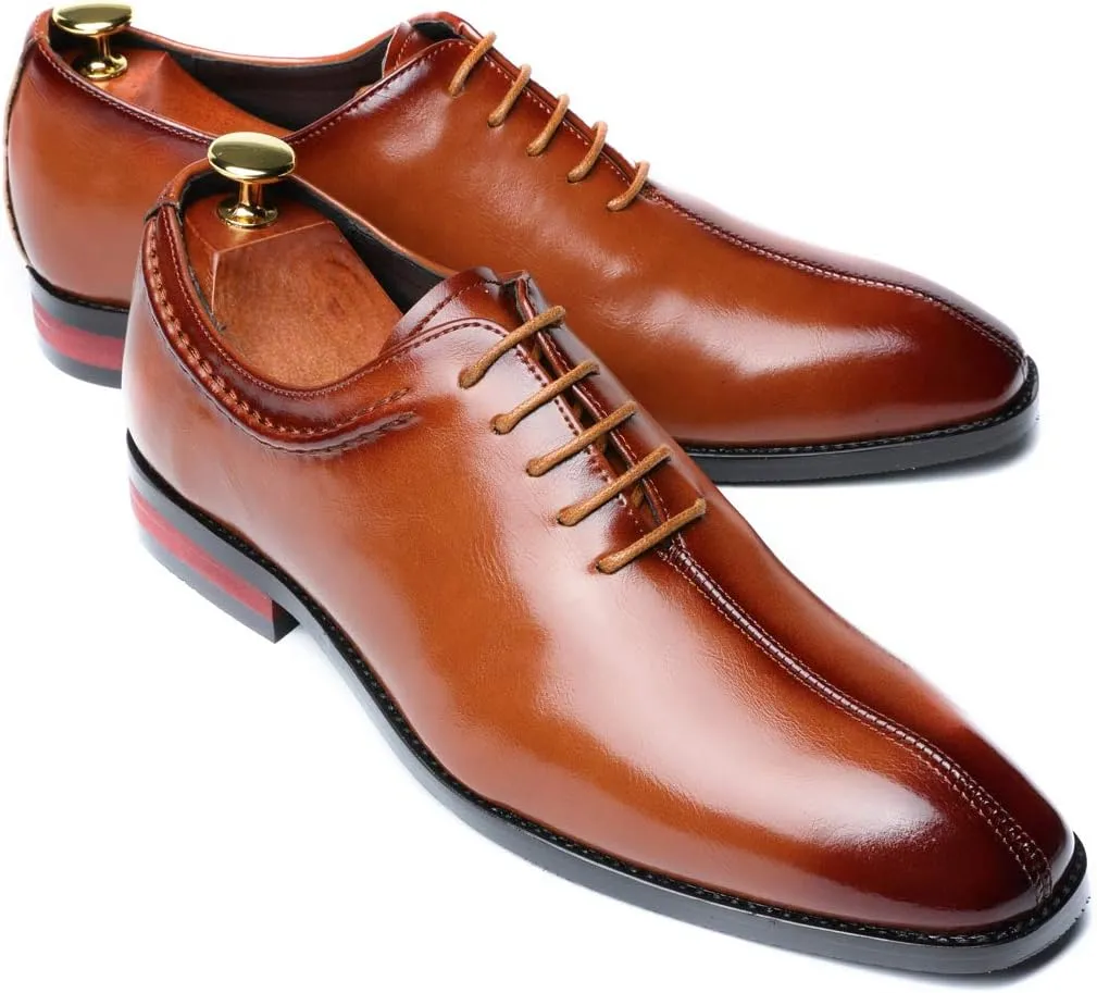 Mens Lace Up Dress Shoes Italy Prince Classic Modern Formal Leather Men Wholecut Oxford Shoes