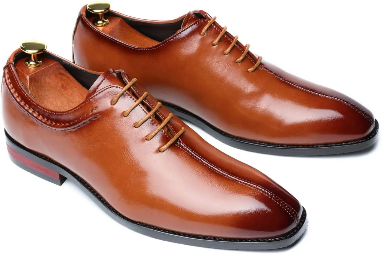 Mens Lace Up Dress Shoes Italy Prince Classic Modern Formal Leather Men Wholecut Oxford Shoes