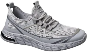 Men's Leather Breathable Sneakers Shoes Wedding Low Top Business Work Mesh Shoes