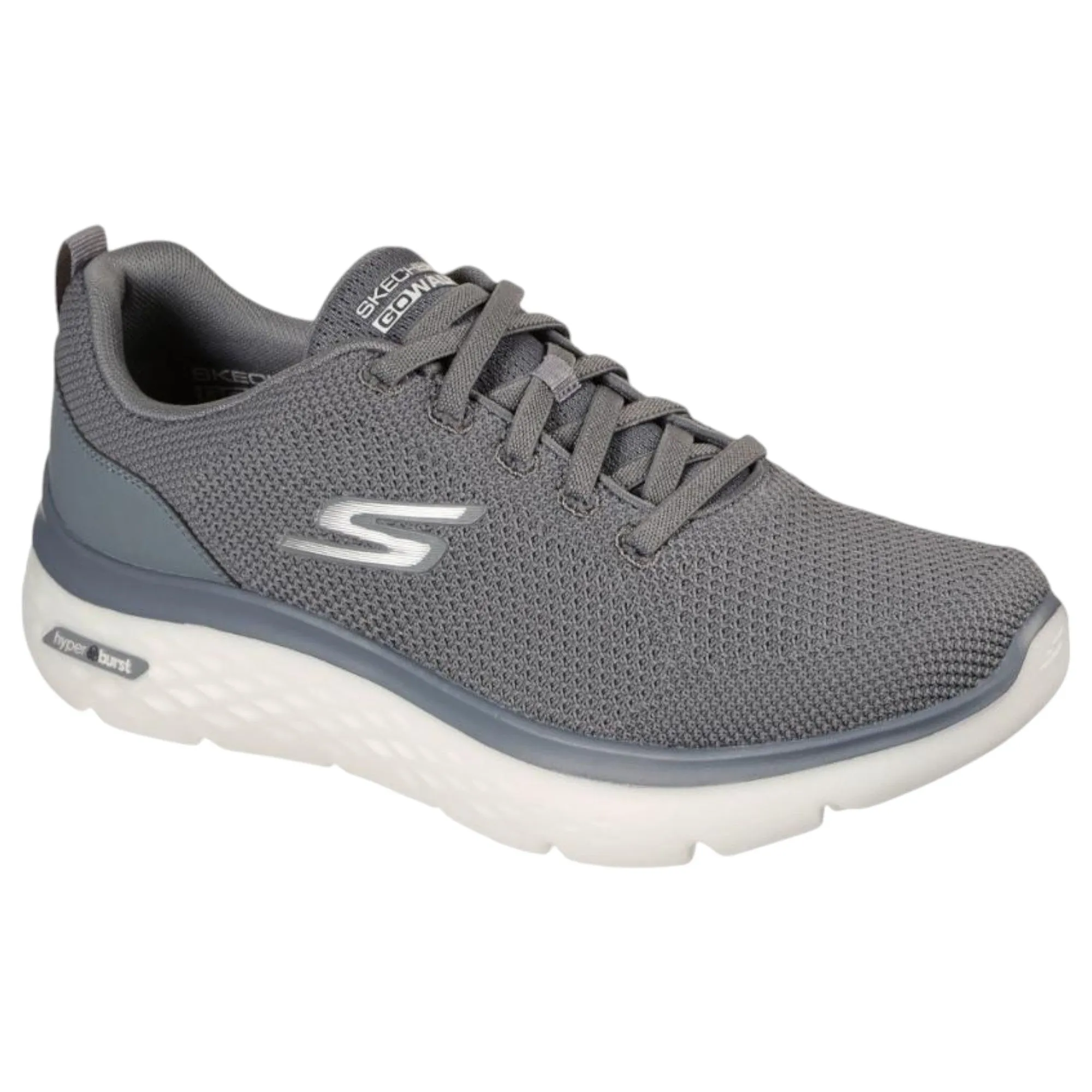 Mens Skechers Go Walk Hyper Burst - Nanocore Grey Walking Shoes