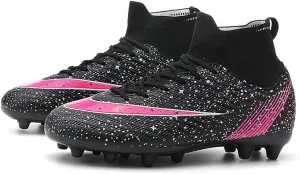 Men's Womens Soccer Shoes Football Cleats High-Tops Lace-Up Non-Slip Spikes Indoor Outdoor Sports Athletic Baseball Lacrosse Sneaker