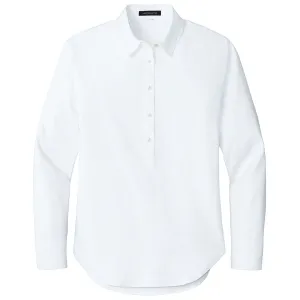 Mercer Mettle Women's White Long Sleeve Modern Oxford Shirt