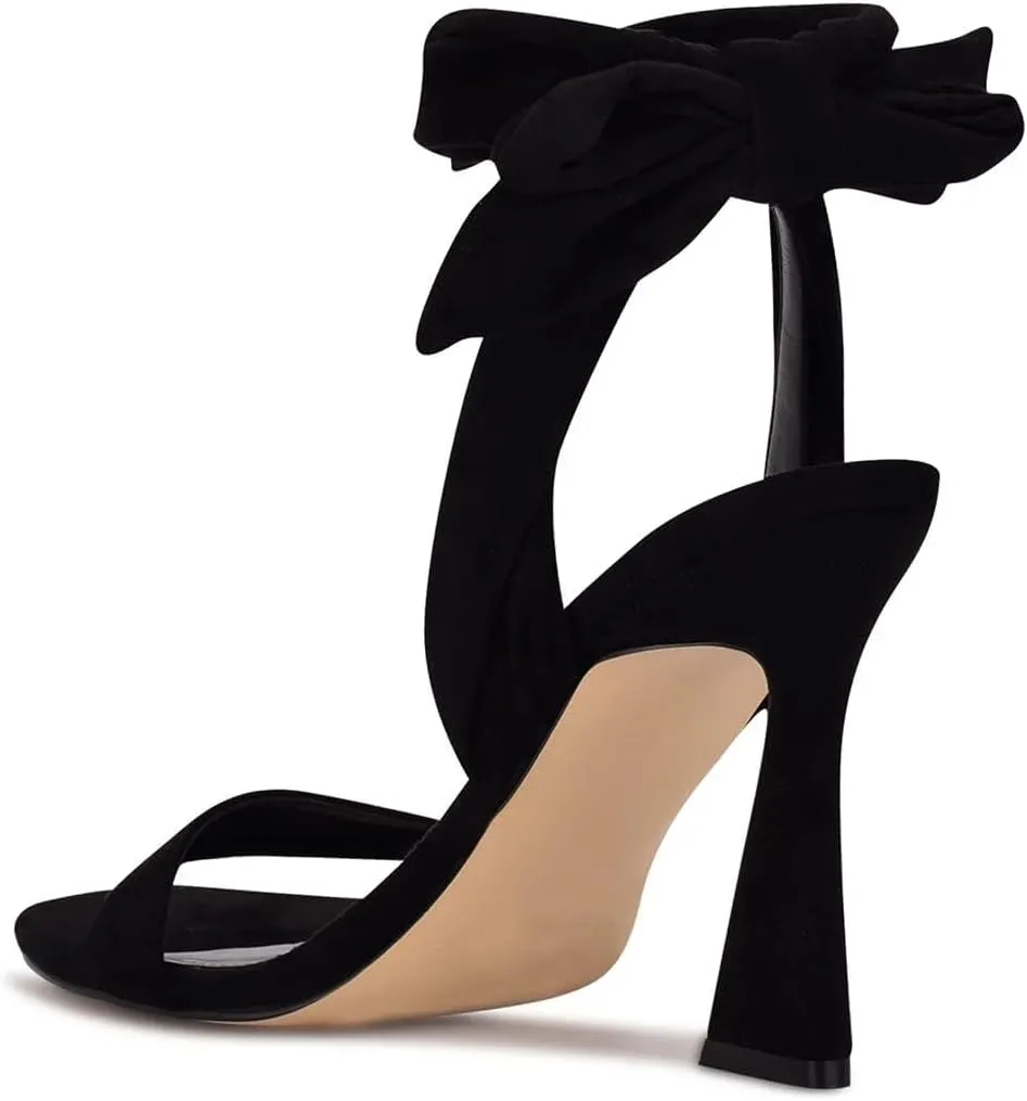 Milooey shoes Women Elegant Open Toe Strappy Heeled Sandal Lace Up Block High Heels Ankle Strap Party Dress Prom Lady Shoes Size 4-16 Us