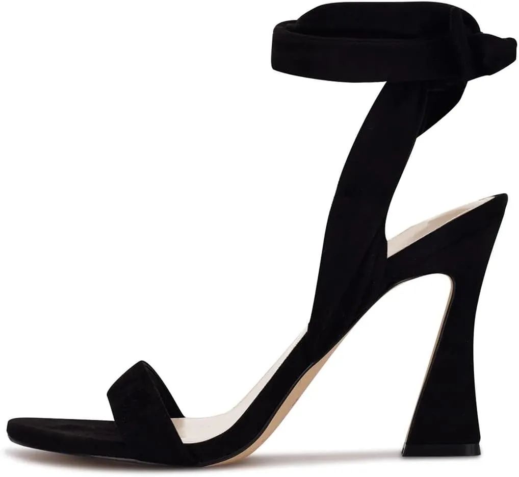 Milooey shoes Women Elegant Open Toe Strappy Heeled Sandal Lace Up Block High Heels Ankle Strap Party Dress Prom Lady Shoes Size 4-16 Us