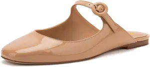 Milooey shoes Women's Flat Mules Comfortable Closed Toe Slide Sandal Ankle Strap Slipper Casual Slip On Backless Summer Dress Shoes Size 4-16 Us