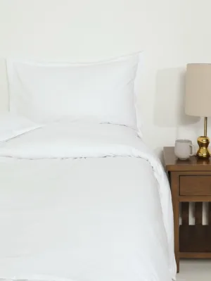 Modern Oxford Duvet Set - White