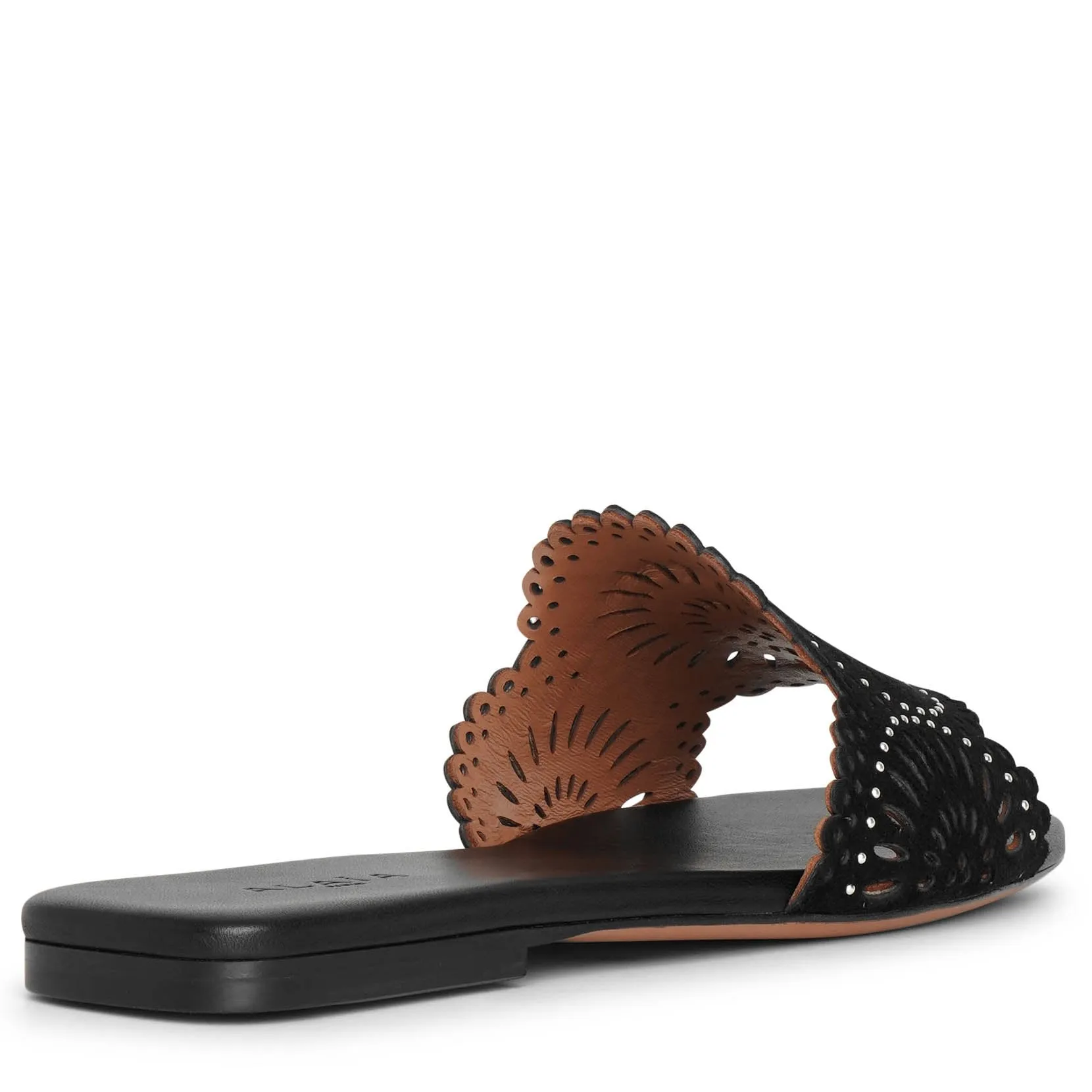 Molukai flat black suede mules
