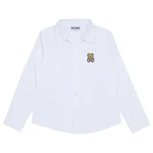 Moschino White Teddy Bear Logo Shirt