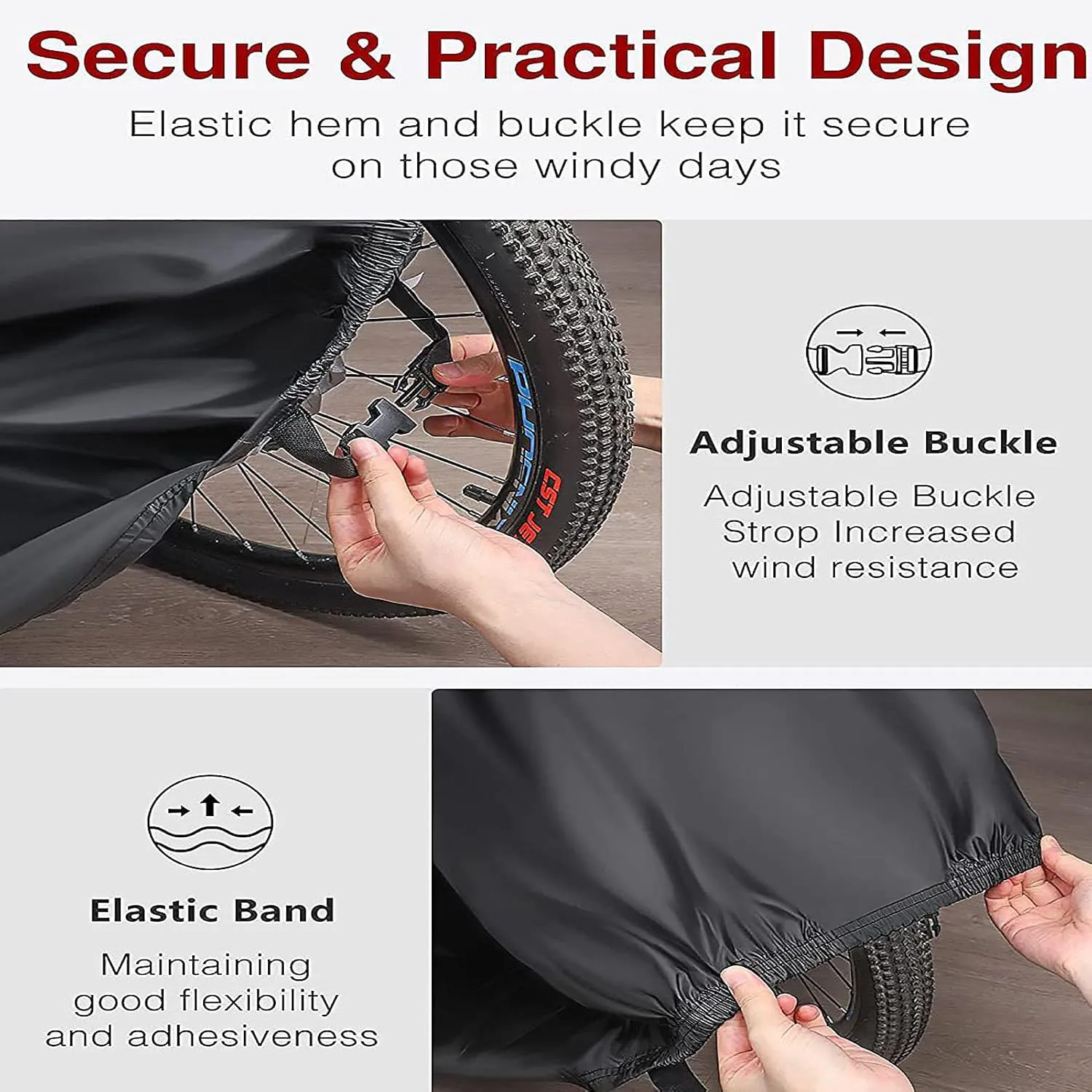 Motorcycle Cover for Daelim VS 125 Scooter Cycle Moped Cover Anti-UV Moped Cover with Lock Holes Windproof Buckle and Elastic Hem,A1-200x85x110