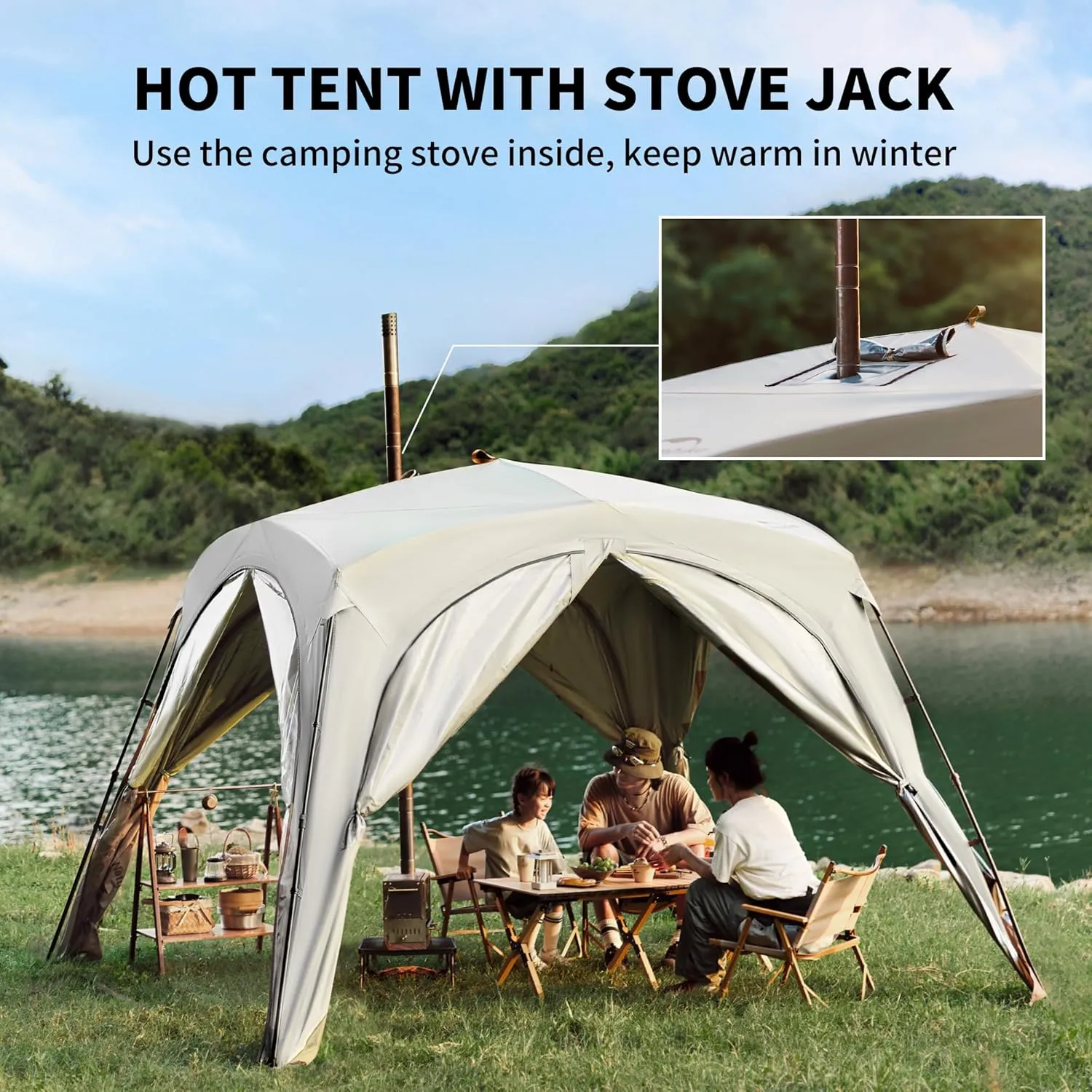 Naturehike Cloud Boundar Camping Tent, 60S Easy Setup Instant Pop up Tents for Camping,Canopy Tent for Sporting Events, Tailgating, Camping, Outdoor Activities