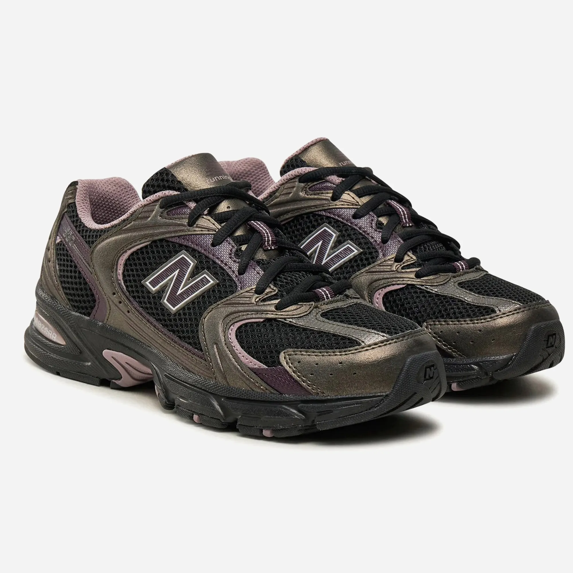 NEW BALANCE 530 BLACK METALLIC PLUM BROWN