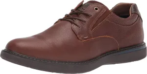 Nunn Bush Men's BAYRIDGE Plain Toe Lightweight Leather LACE-UP Oxford, Brown, 7.5