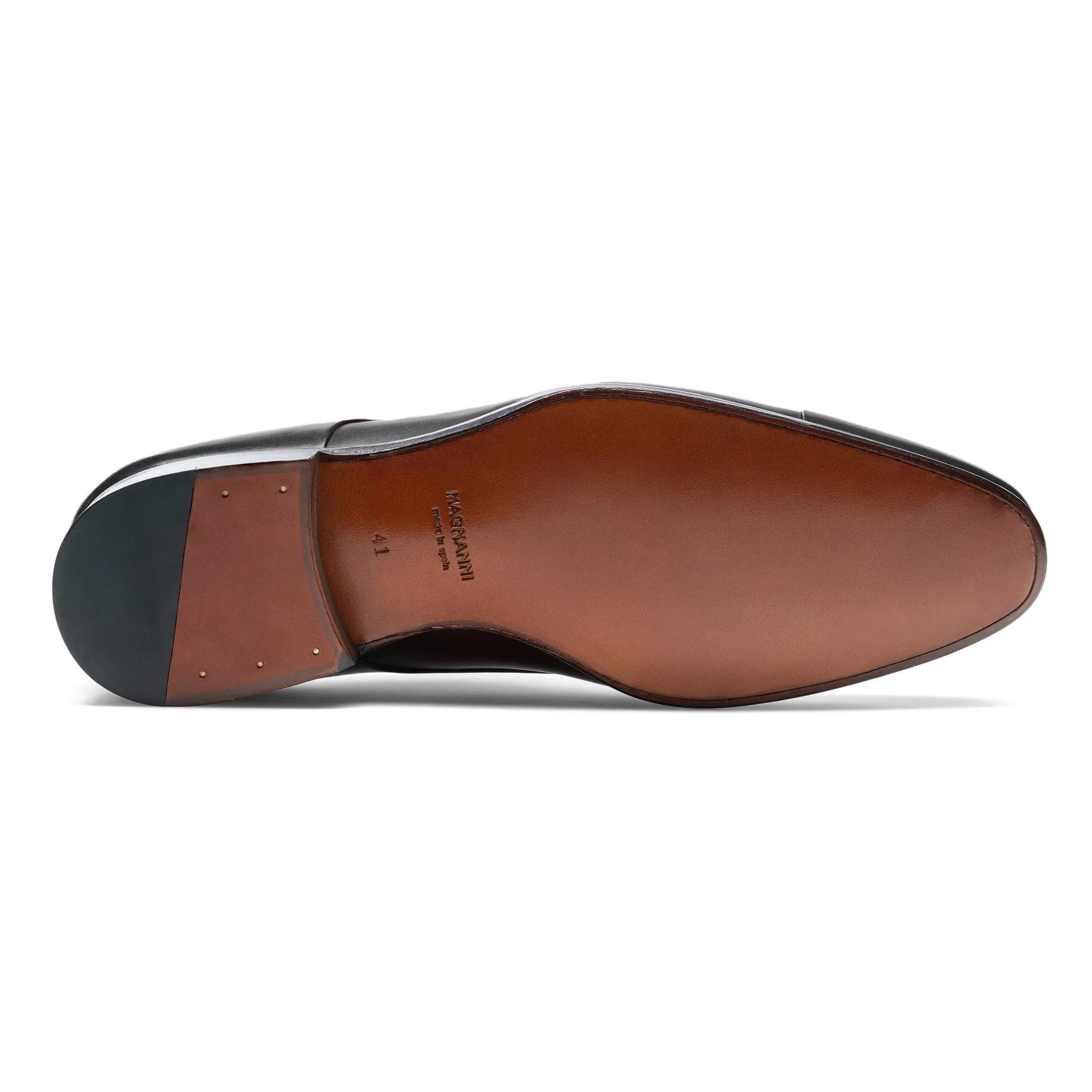 Open-Toe Andros Black Leather Oxford Shoes - Magnanni