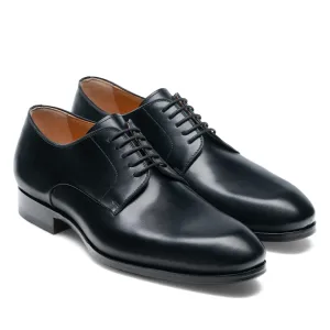 Open-Toe Andros Black Leather Oxford Shoes - Magnanni