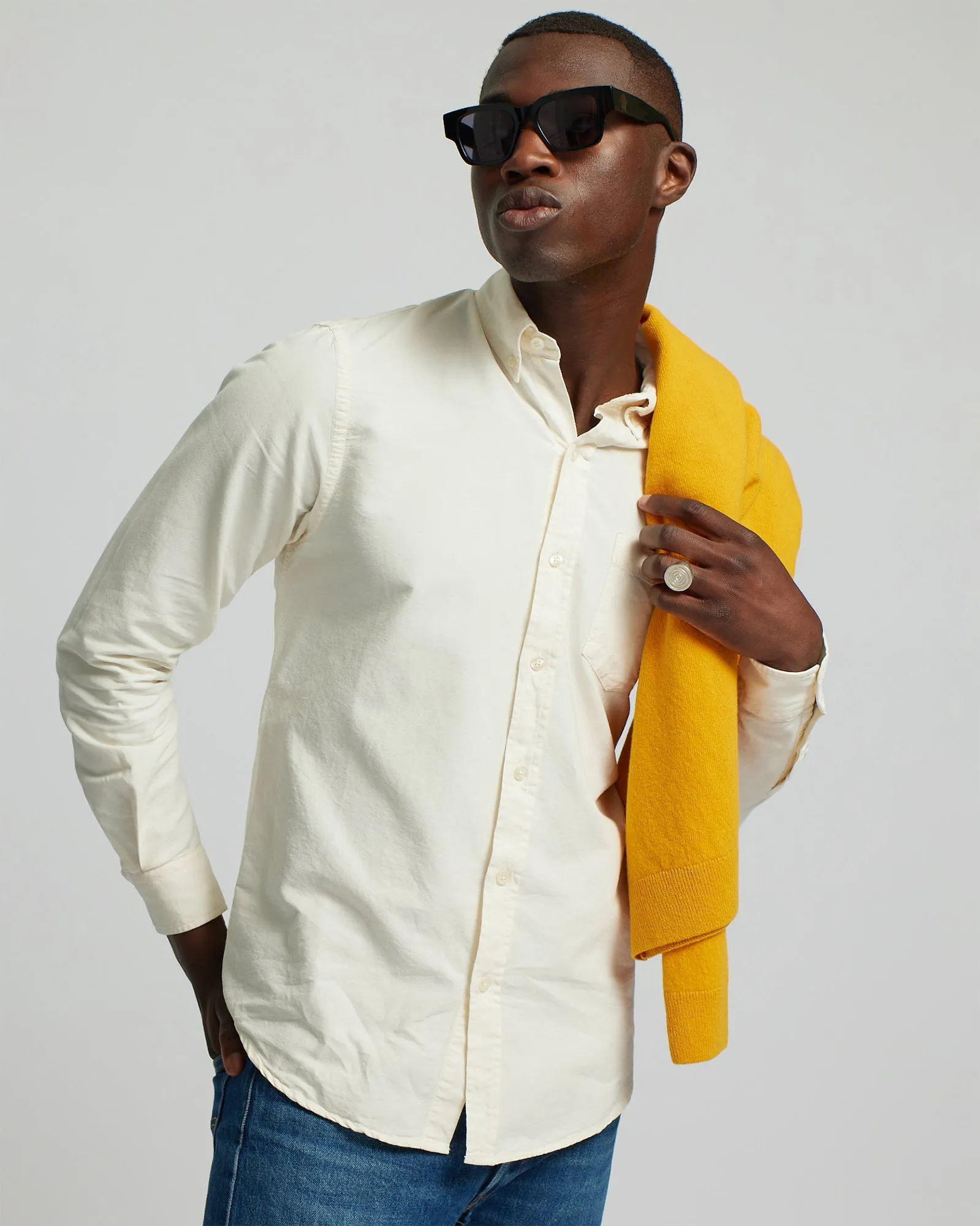 Organic Button Down Shirt - Polar Blue