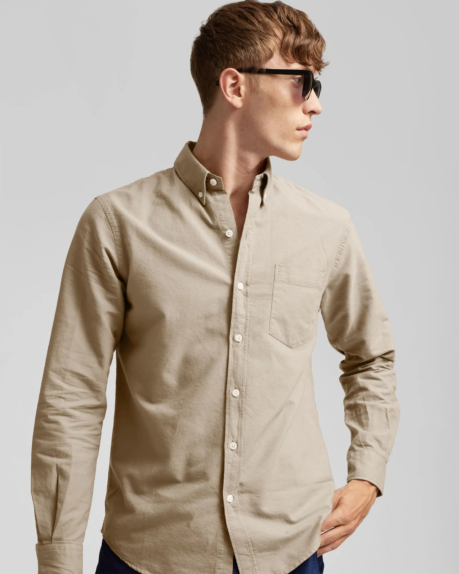 Organic Button Down Shirt - Polar Blue