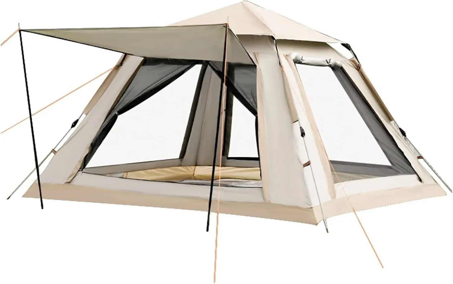 Outdoor Tent Outdoor AutomaticFully Tent 5~8 Person Beach Quick Open Folding Camping Double Rainproof Camping Shelters One Bedroom (Color : 6people) (Color : 4people)
