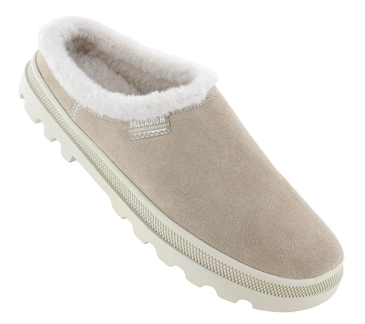 PALLADIUM Palladune Mule Warm - Slipper Hausschuhe Leder Beige 74337-271-M
