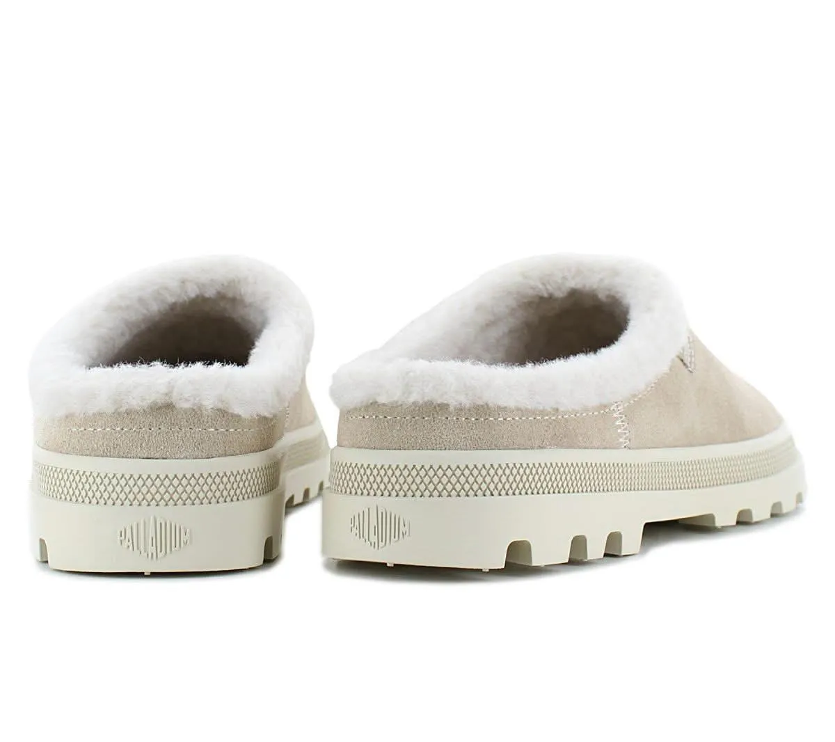 PALLADIUM Palladune Mule Warm - Slipper Hausschuhe Leder Beige 74337-271-M