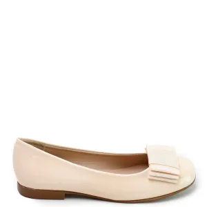 Papanatas Nude Leather Bow Flat