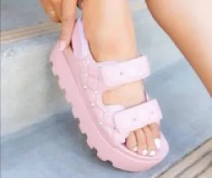 Patterened Platform Sandals
