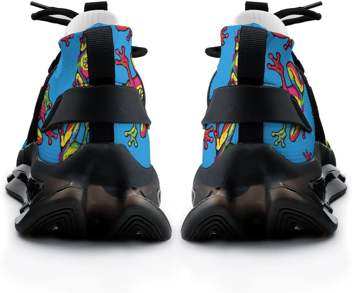 Peace Frogs Multi-Color Men's Tennis Shoes Fashion Athletic Sneakers for Sport Walking Running Workout