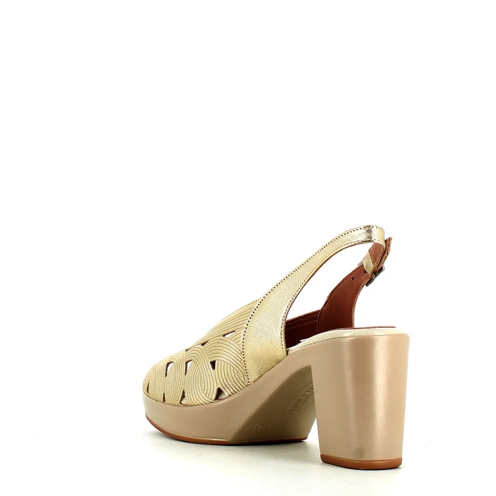 Pitillos High Platform Slingback Gold