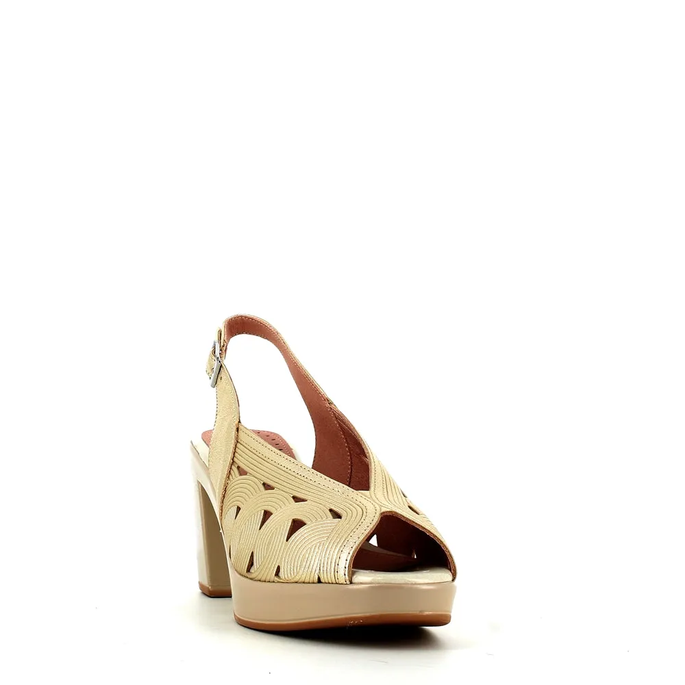Pitillos High Platform Slingback Gold
