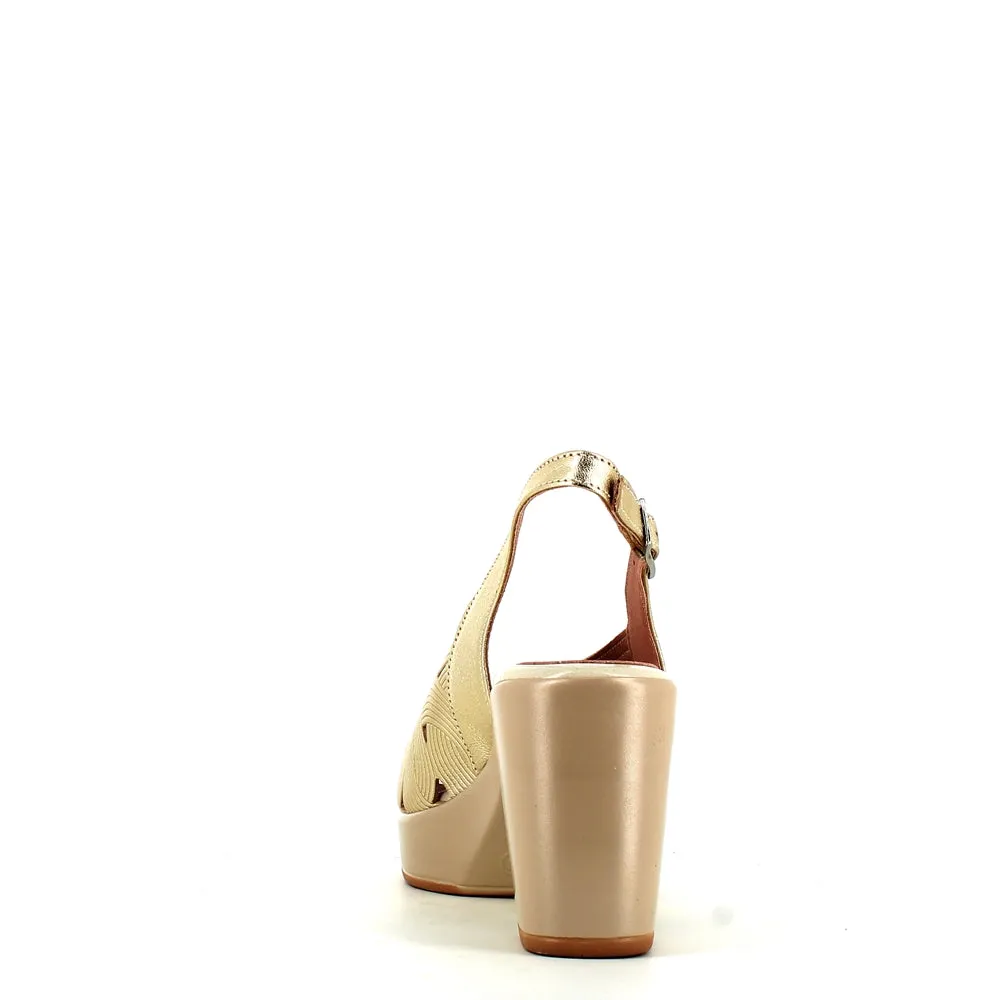 Pitillos High Platform Slingback Gold