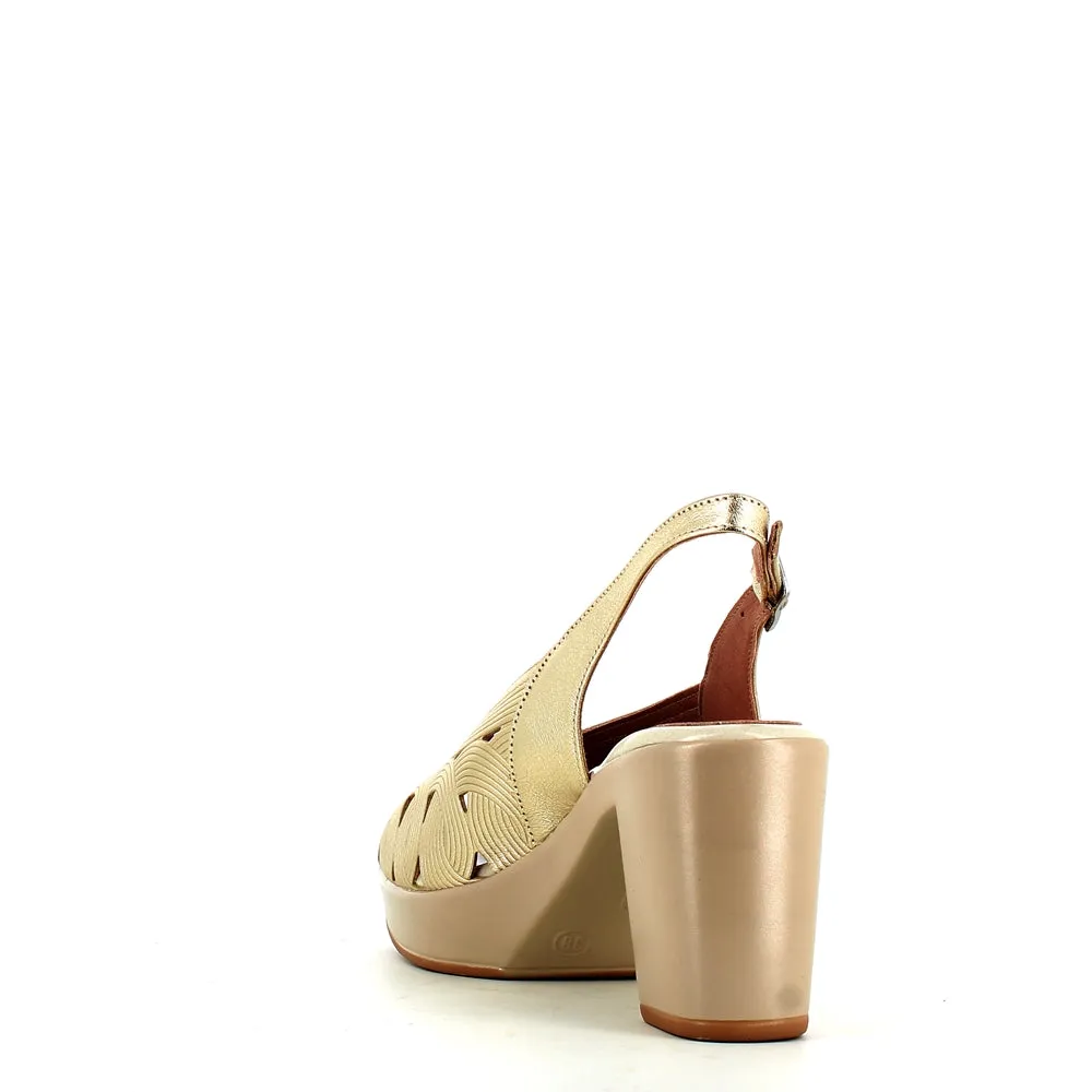 Pitillos High Platform Slingback Gold