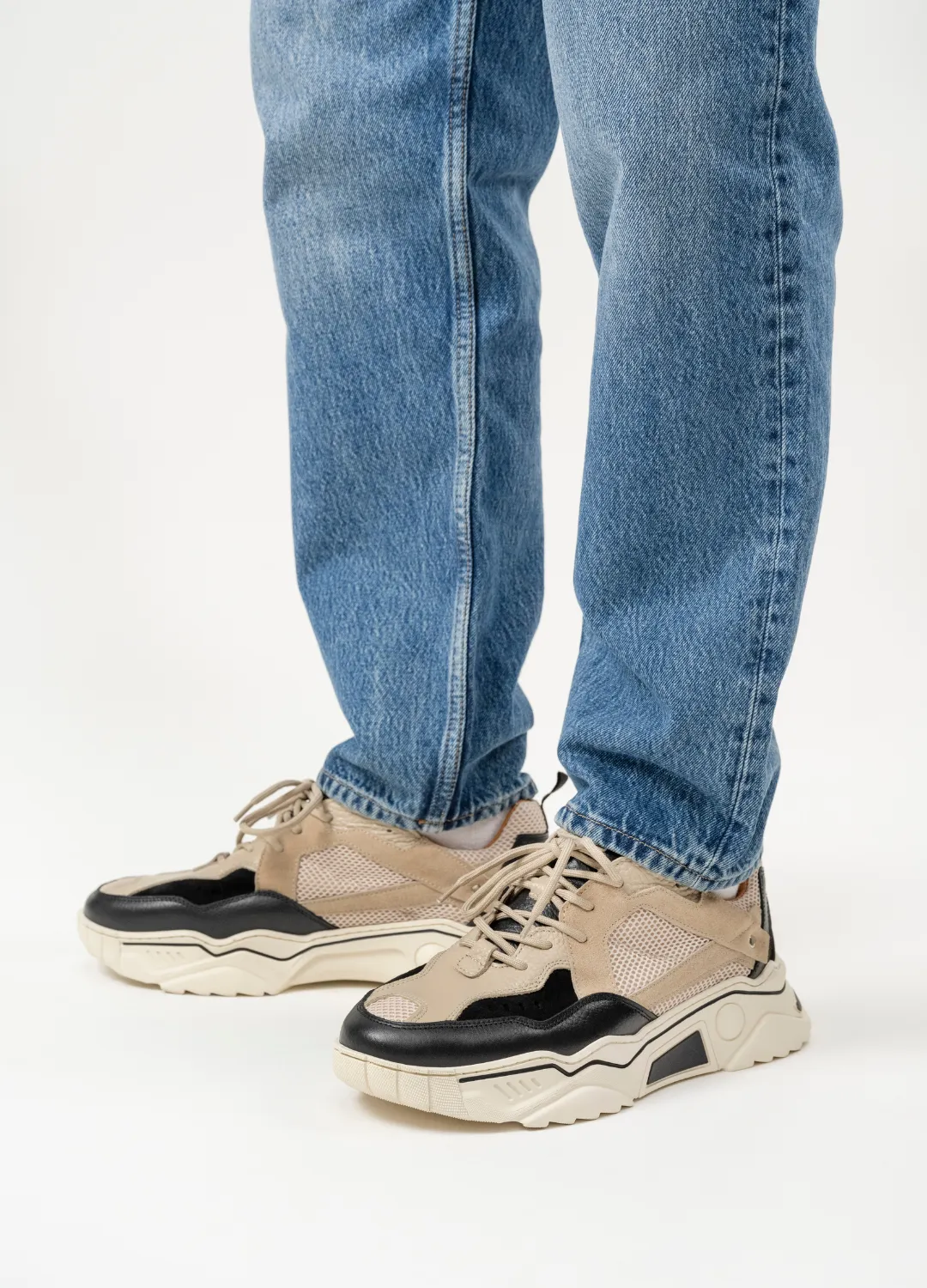 PLUTO MEN - Sneakers | Taupe / Black