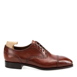 Polished Leather Cap-Toe Formal Oxford Shoes